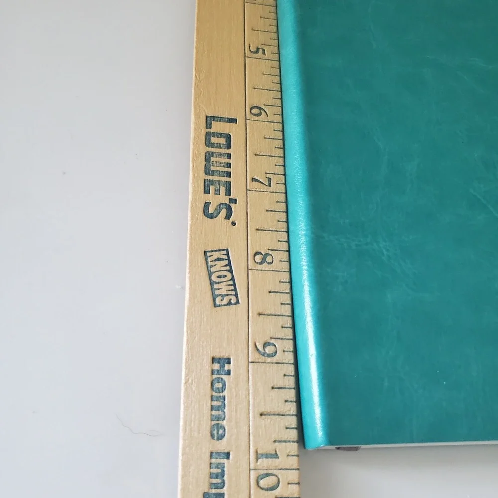 Paperage Lined Journal Notebook Teal Vegan Leather Hardcover 9.75 x 7.5
